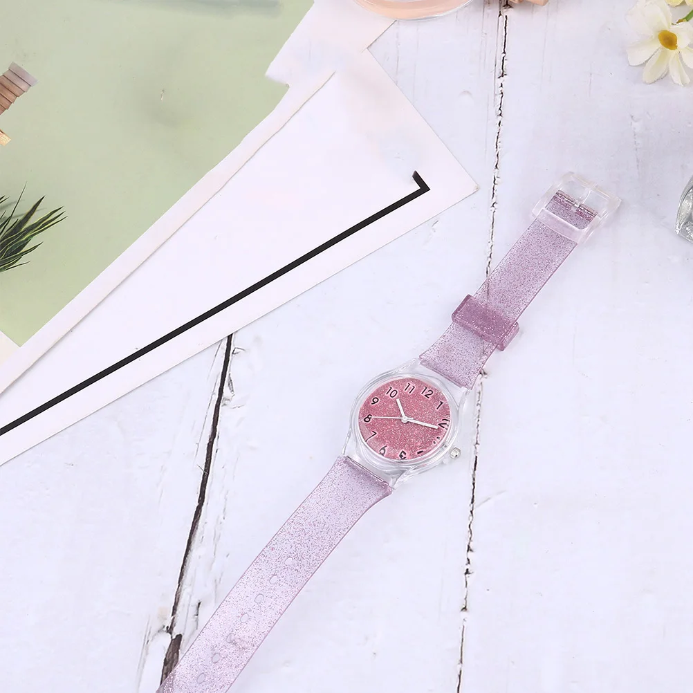 Рисунок 2 - Розовые прозрачные блестящие часы