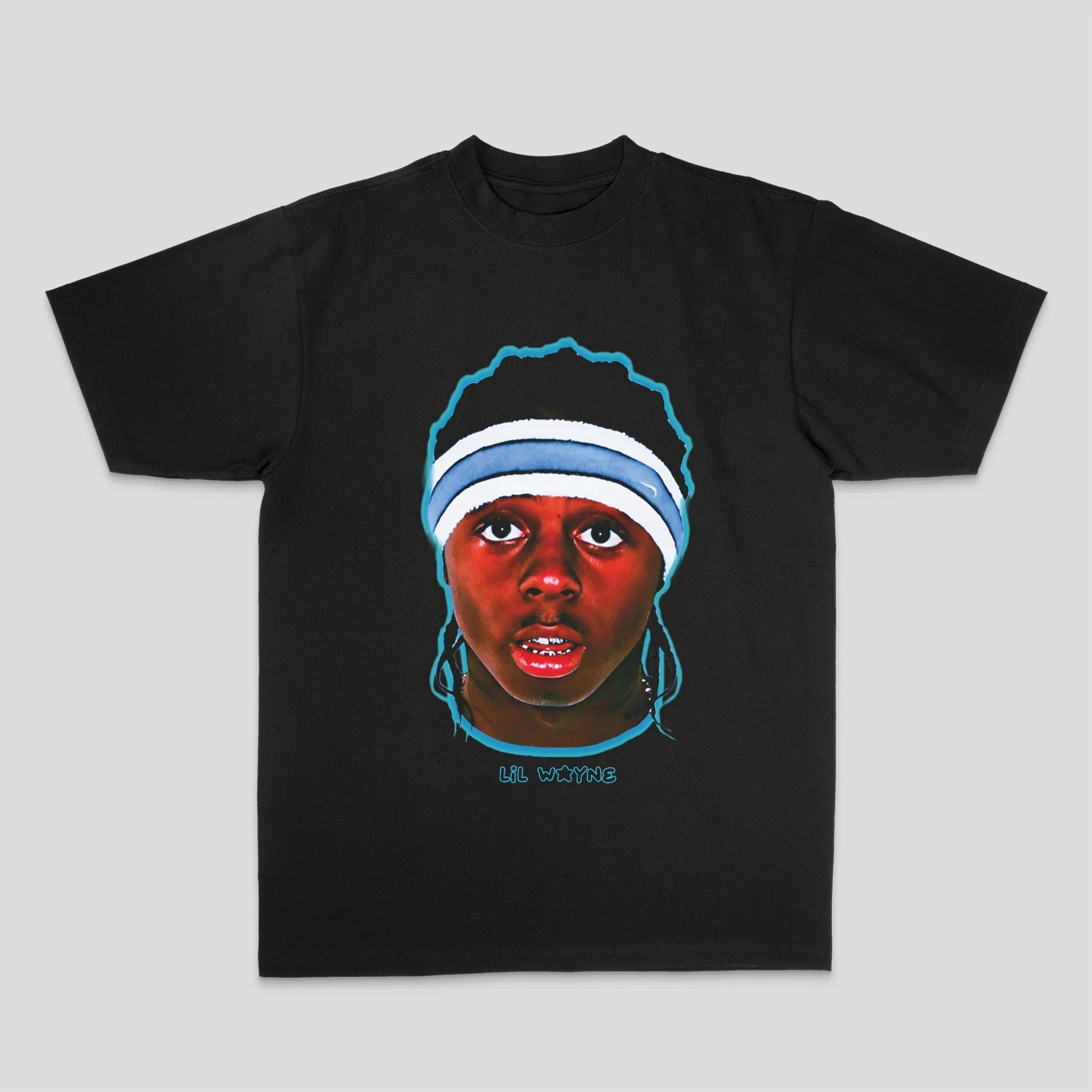 Hip-hop américain ample Style de rue Portrait pur coton impression directe numérique T-shirt à manches courtes tendance Streetwear unisexe