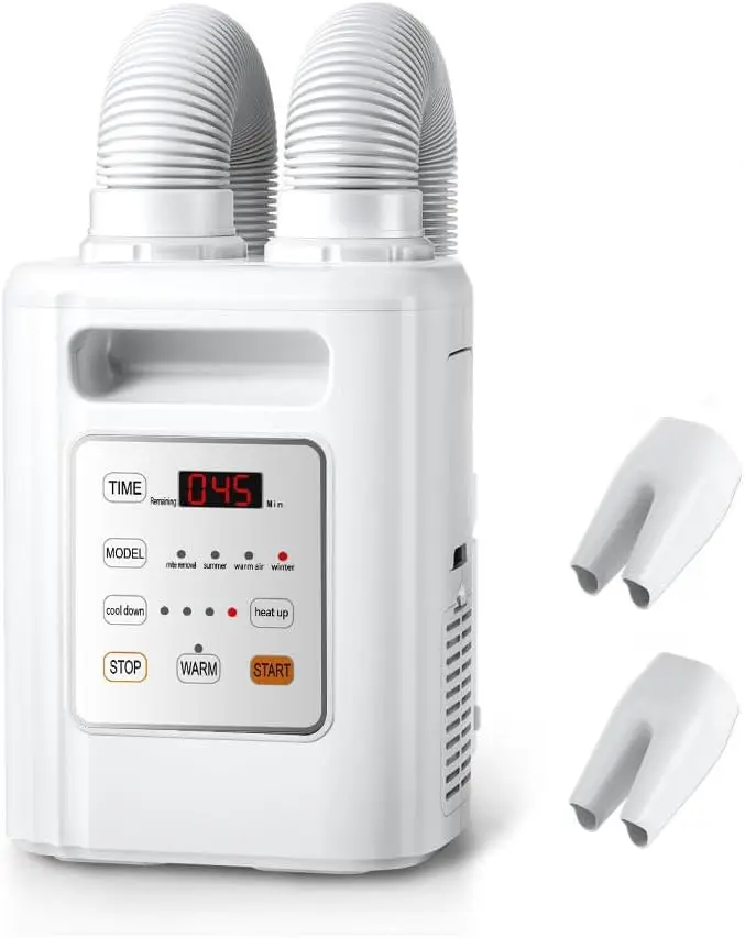 

Portable Blanket Heater, Warm Air Dryer for Shoes Clothes Bed, 4 Temp Settings, 9 Timers, 500W