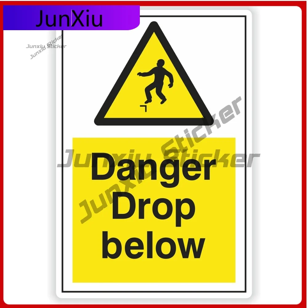 

Danger Drop Trendy Wall Fade Resistant Sticker Accessory Anti Cute Decal Sticker Boat Proof Car Sign Scratch Weatherproof