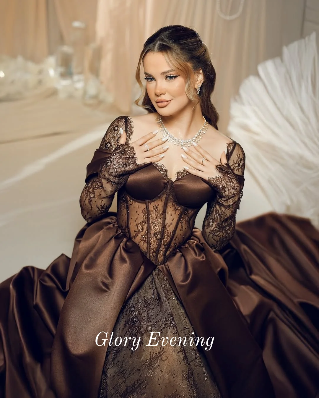 Przepiękne Sukienki na Bal Maturalny Formalne Długie Rękawy Szyte na Miarę Suknie Wieczorowe na Specjalne Okazje Suknie Balowe Dubaj Saudyjska Sukienka Księżniczki Szyta na Zamówienie