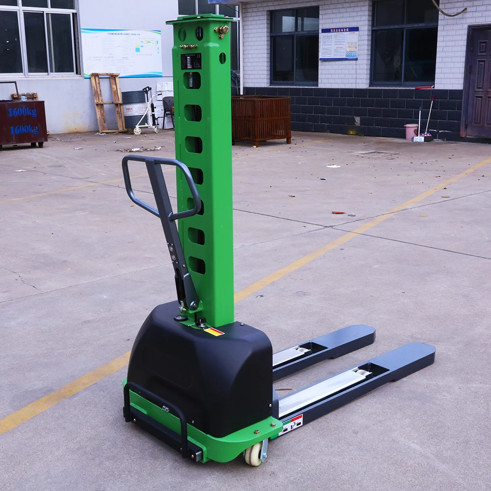Electric Stacker 500kg 1000kg Self-Lifting Pallet Loader Full Electric Self Loading Stacker