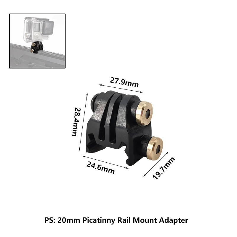 Tactical Helmet Adapter Stand 20mm Picatinny Rail Mount Adapter for Gopro Sport Camera Hunting Airsoft Accessories