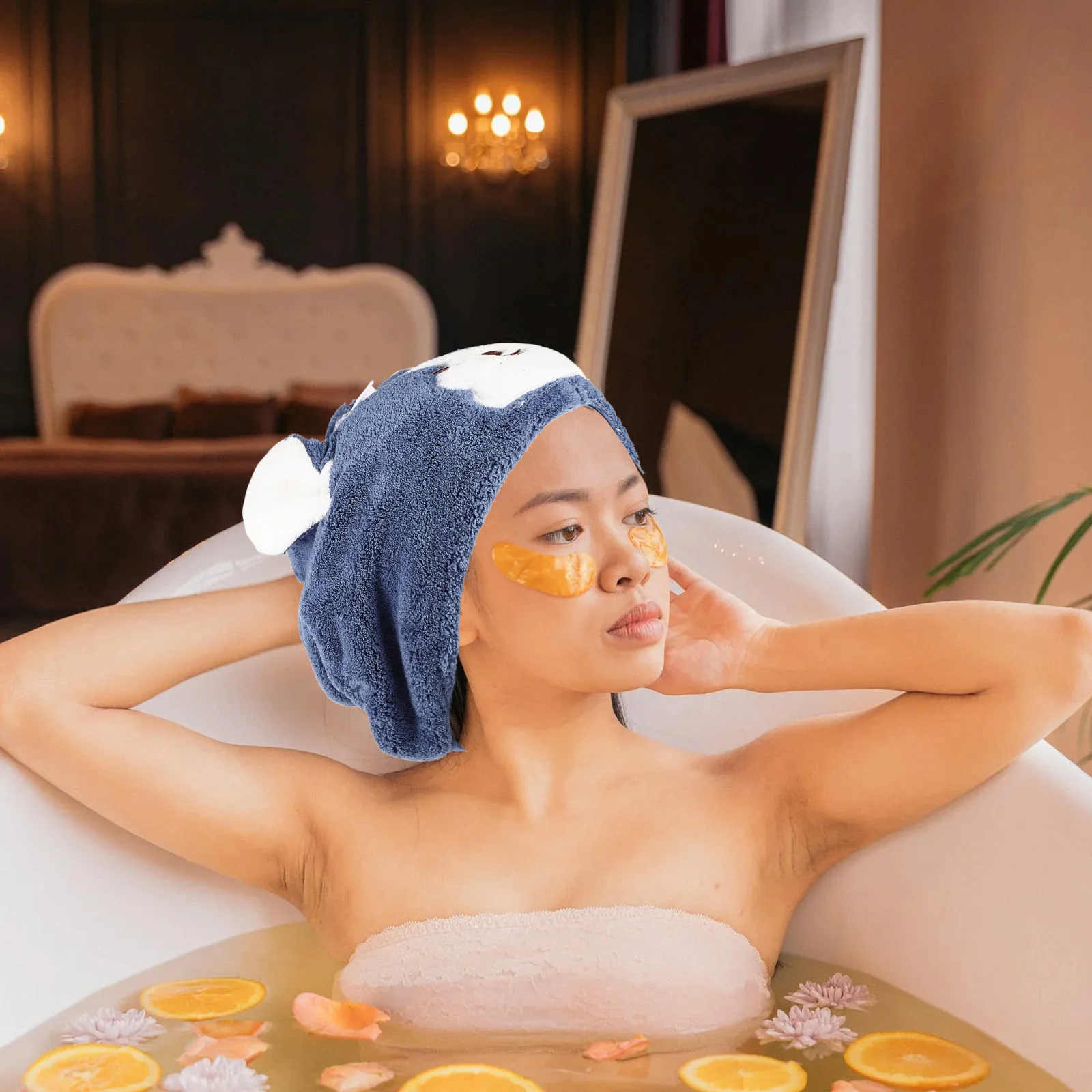 

Cartoon Coral Fleece Hair Drying Towel Thick Absorbent Dry Bath Hair Wrap Cartoon Bath Absorbent Hat