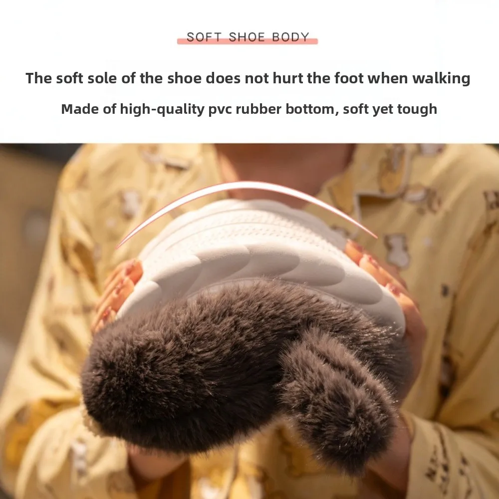 Preciosas zapatillas de pingüino de dibujos animados que mantienen el calor, zapatillas antideslizantes, zapatillas mullidas resistentes al frío para mujer