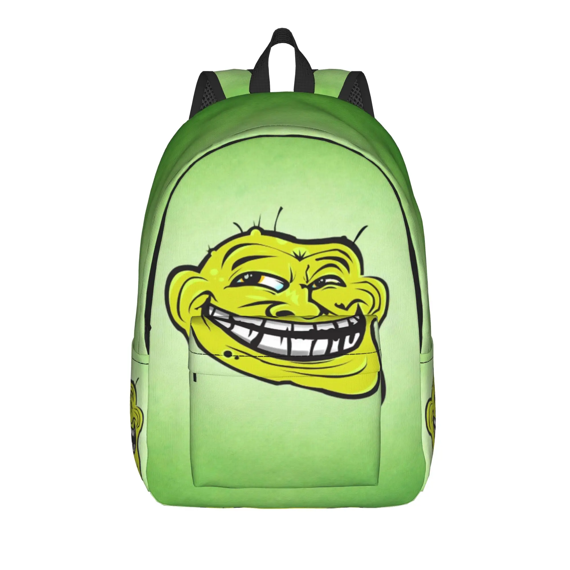 Classic Troll Face Meme Funny Teenage Backpack Lightweight High School Business Comic Humor Daypack Men Women Laptop Canvas Bags