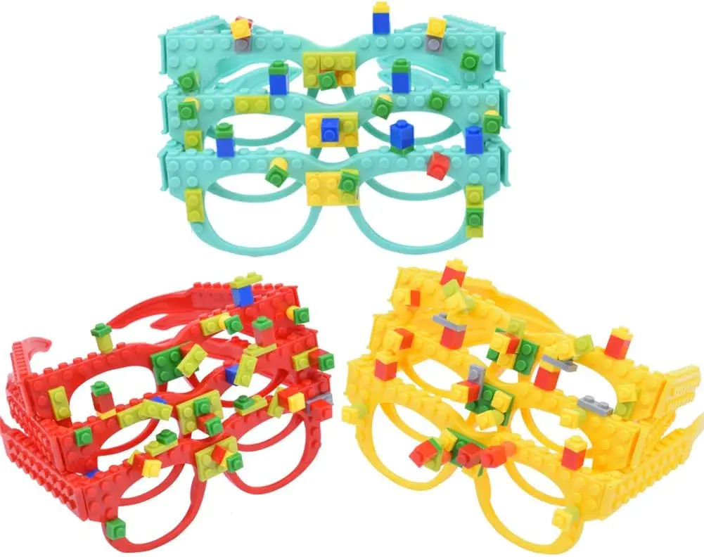 

DIY Building Bricks Glasses Birthday Party Favors Gifts Children's Early Education Enlightenment Intelligence Toys Creative Part