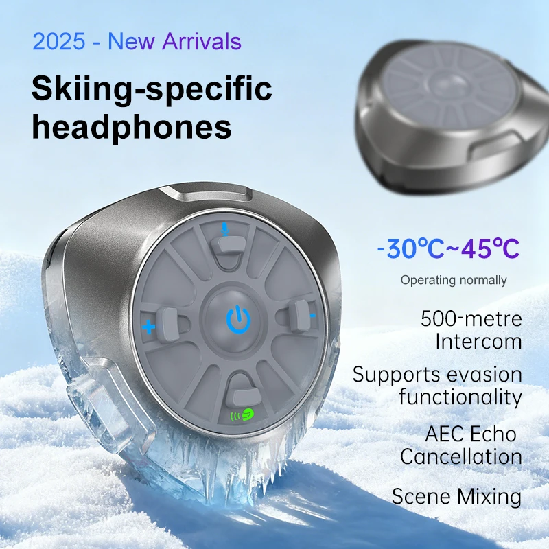 Q3 Ski-Intercom-Headset Neues Design Mikrofon Skihelm Bluetooth-Intercom-Headset