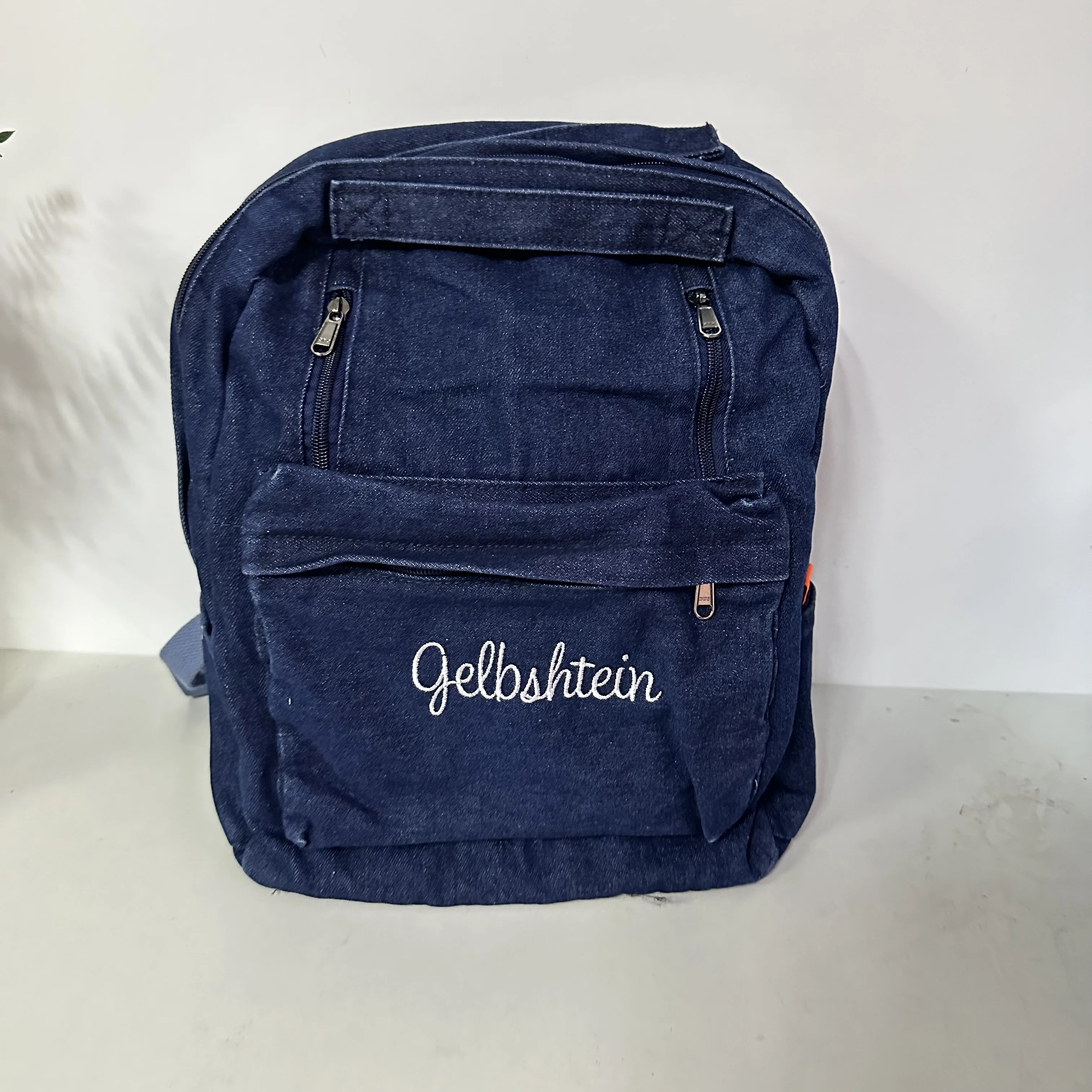 Personalized Name Denim Backpack Large Capacity Women's Men's Travelling Multifunctional Denim Bag Custom Retro Outdoor Bags