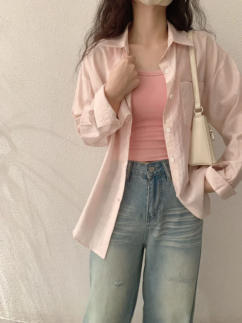 ลําลองแขนยาวครีมกันแดดเสื้อผู้หญิงฤดูใบไม้ผลิ/ฤดูร้อนใหม่ Turn-Down COLLAR SINGLE Breasted กลับโบว์เย็บปักถักร้อยเสื้อบาง