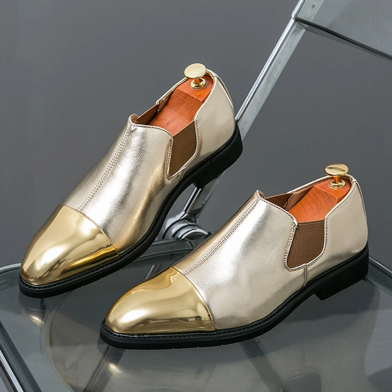 Men Classic Loafers American Fashion Brand Small Leather Shoes Men Business Office Banquet Shoes in Sizes 38-46