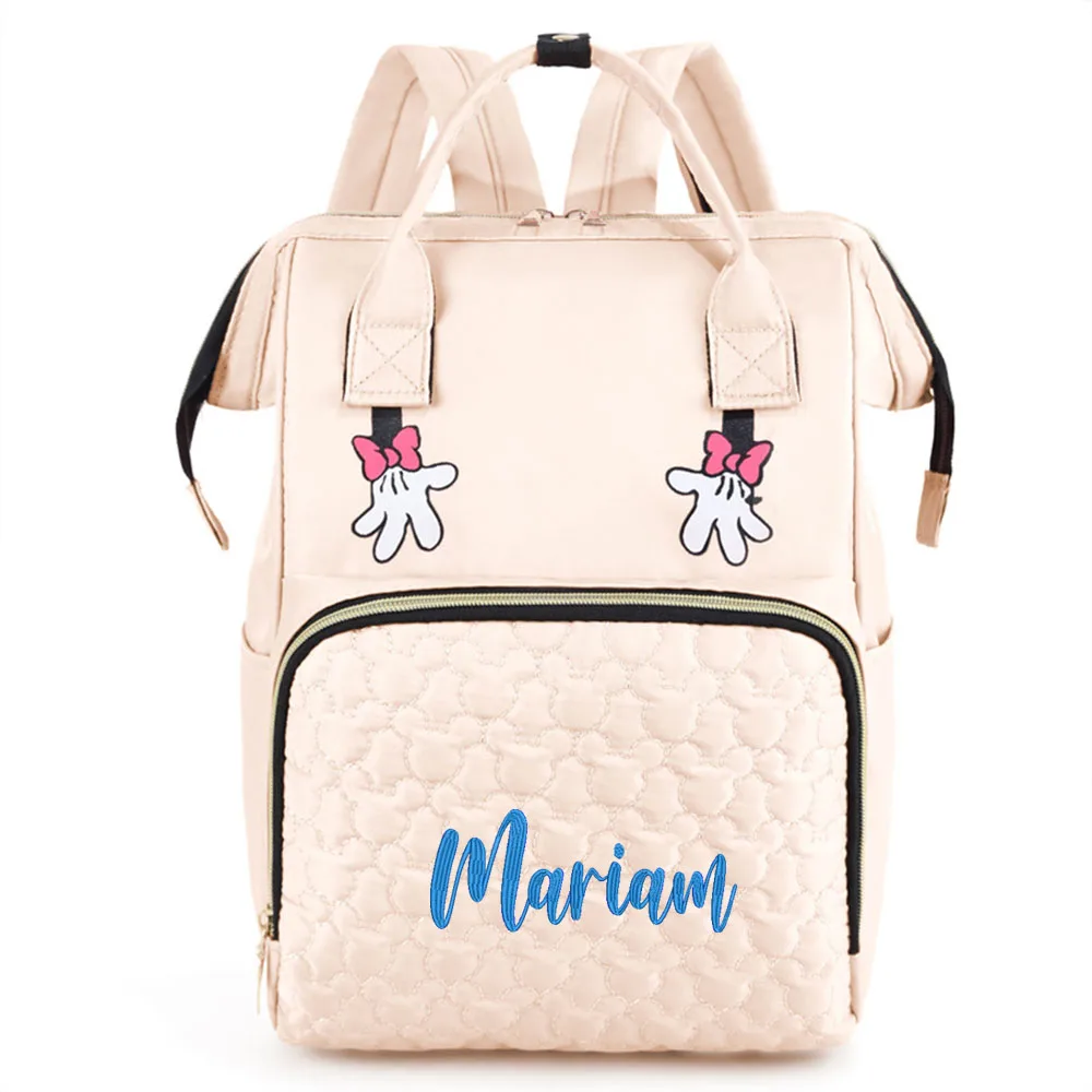 Personalized Mother And Baby Bag, Multifunctional Leisure Mommy Bag, Large Capacity Backpack For Strolling Children Outside