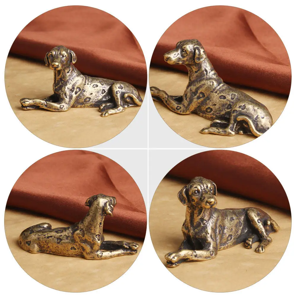 Dog Statue Copper Paperweight Premium Quality Calligraphy Letterweight Portable Desktop Paper Weight Office Use