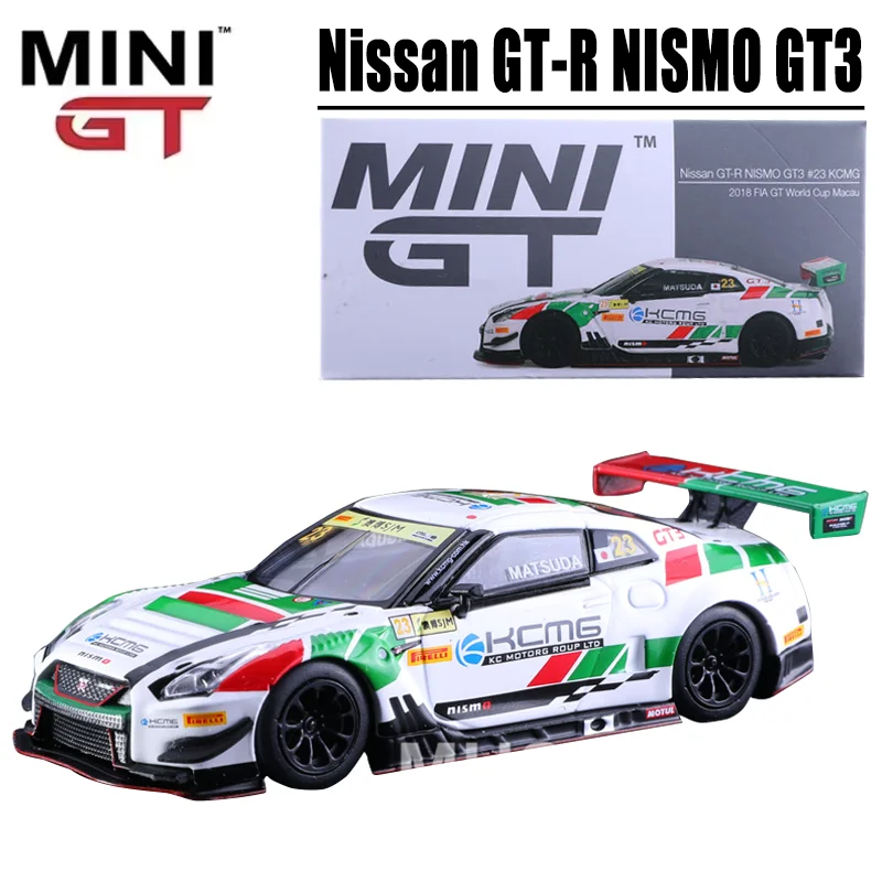 

MINIGT Scale 1/64 Nissan GT-R NISMO GT3 KCMG 2018 Alloy Toy Diecast Metal Model Gift