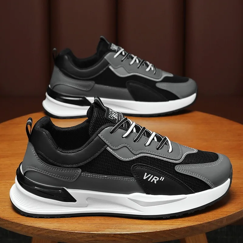 Zapatillas de correr transpirables para hombre, zapatos planos informales de marca de lujo, a la moda, novedad de primavera y verano