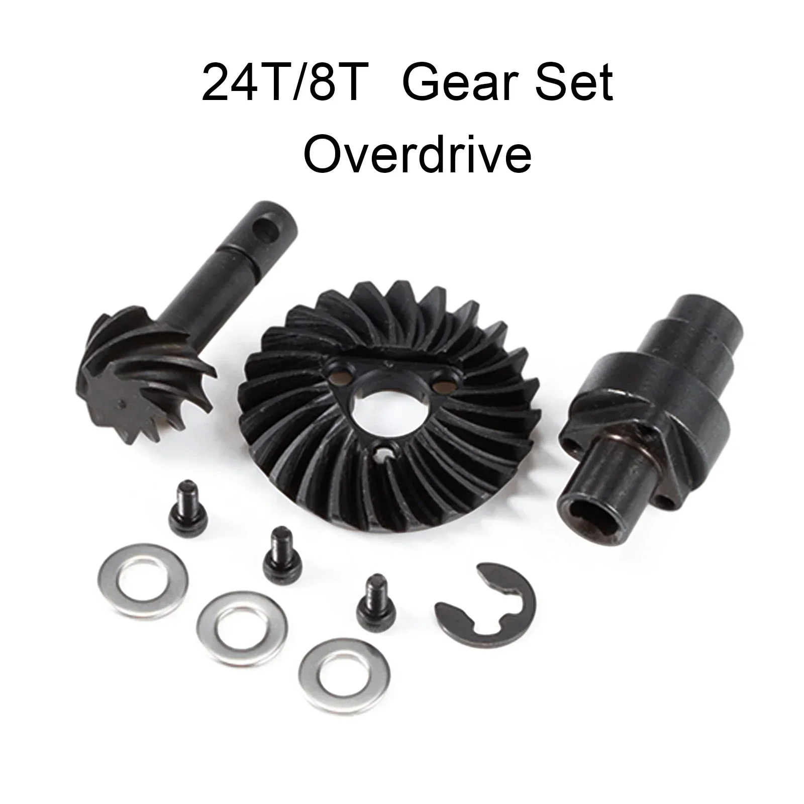 Helical Bevel Gear Set Overdrive Underdrive 24/8T 27/8T 30/8T 33/8T voor Axial SCX10 Pro SCX10 II AR44 SCX10 III AR45 Capra F9