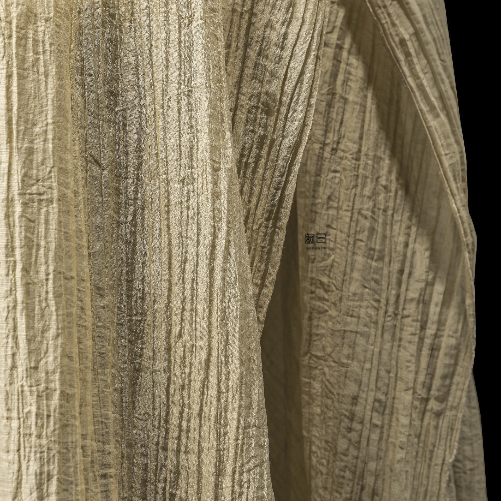 Gully Rayon Pleated Pleated Cloth Artistic Retro Thin Cotton Linen Texture Skirt Clothing Designer Fabric