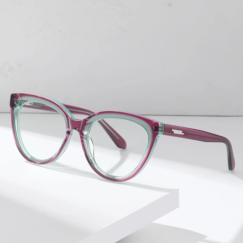 

Gmei Optical Women Trending Acetate Blue Light Blocking Computer Glasses Without Degrees Female Cat Eye Spectacles Frame PS8818