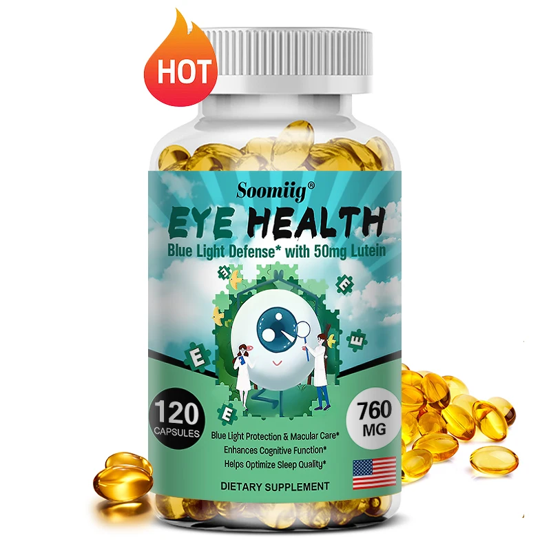 Eye Vitamin Lutein Capsules Zeaxanthin and Bilberry Extract Help Eye Fatigue Blue Light Dry Eyes and Vision Health Lutein Blend