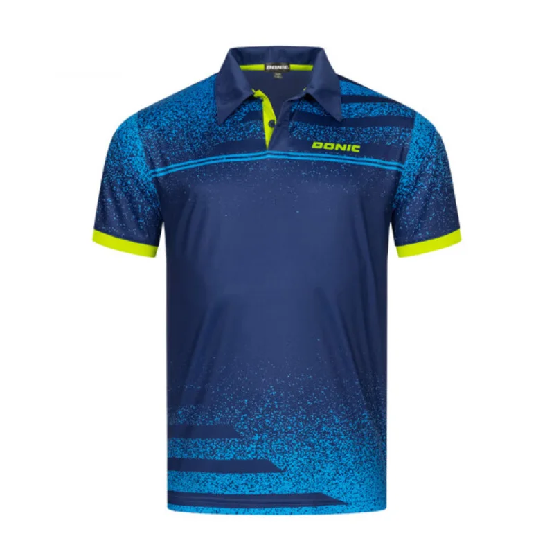 Table Tennis Sports Men's Polo Shirt Fashion Comfortable Training Clothes Casual Lapel Short Sleeve Top Summer Loose Fitness Tee