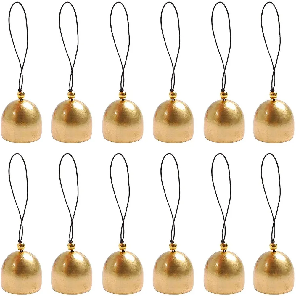 Mini Jingle Ornement en Métal pour Décoration de Maison, Pendentif d'Arbre Tendance, Cloche Antivol, 2.85cm, 4 Pièces