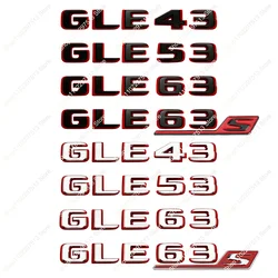 2024 New style Letters Numbers GLE43 GLE53 GLE63 GLE63S V8 Biturbo 4matic+ Emblem for W166 W167 Car Trunk Sticker