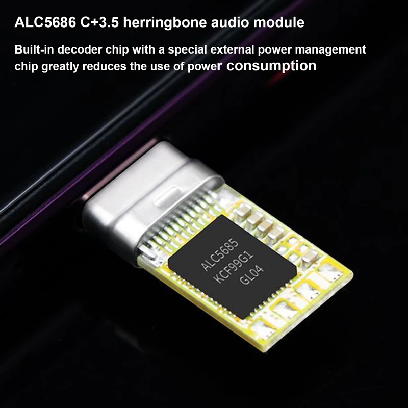 As melhores ofertas tipo-c áudio digital alc5686 módulo de decodificação pcba módulo para xiaomi samsung ipad adaptador módulo