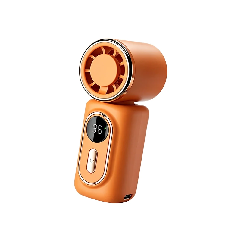 Miniventilator Draagbare kleine ventilator 3000mAh 5 snelheden Koeling Turbo 180 ° Verstelbare clip LED-display Type-C oplaadbare draagbare ventilatoren