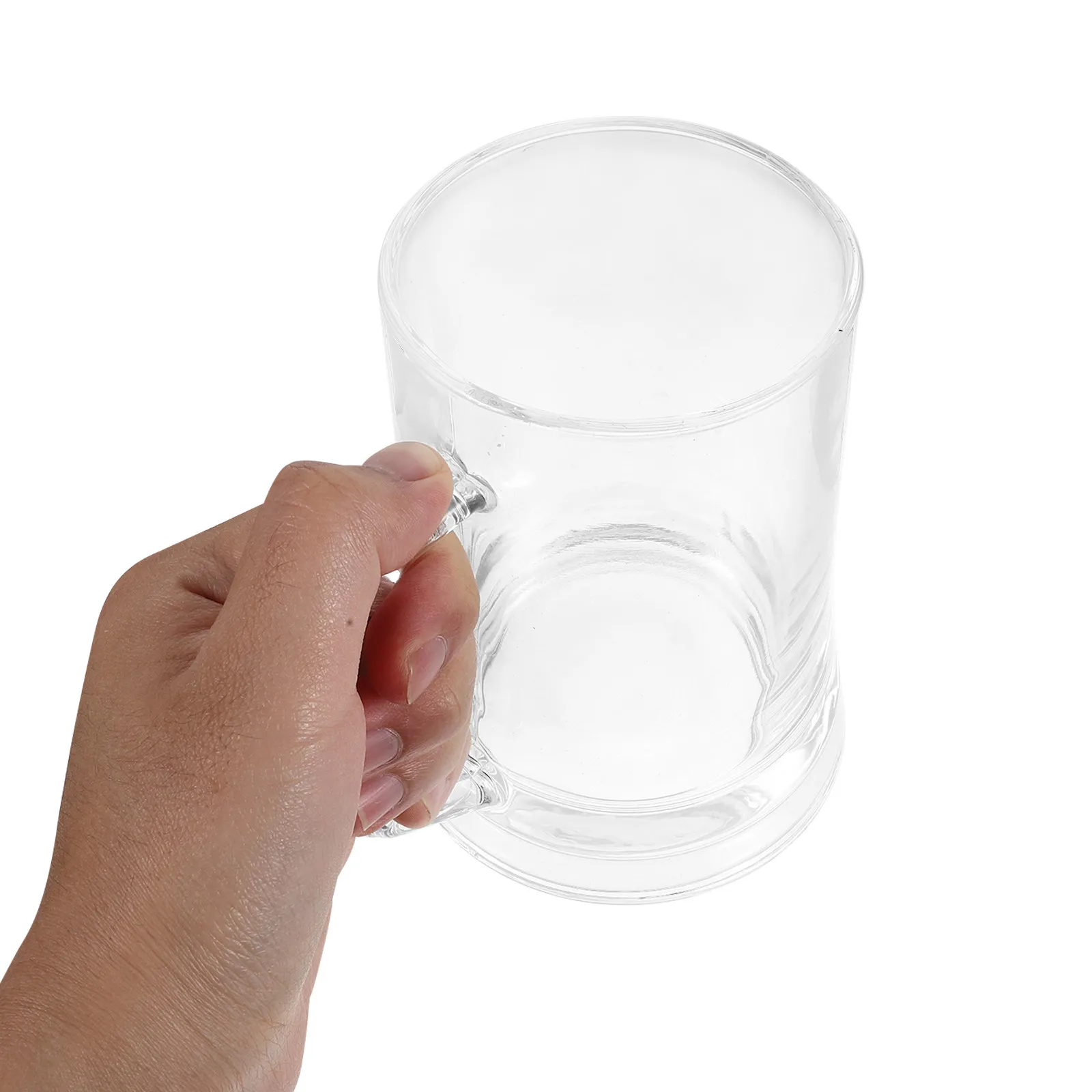 Glass Beer Mug Stein Clear Handled Large Drinking Glass Iced Tea Lemonade Juice Cup 500Ml Beer Stein Party Beach Father's Day view 6