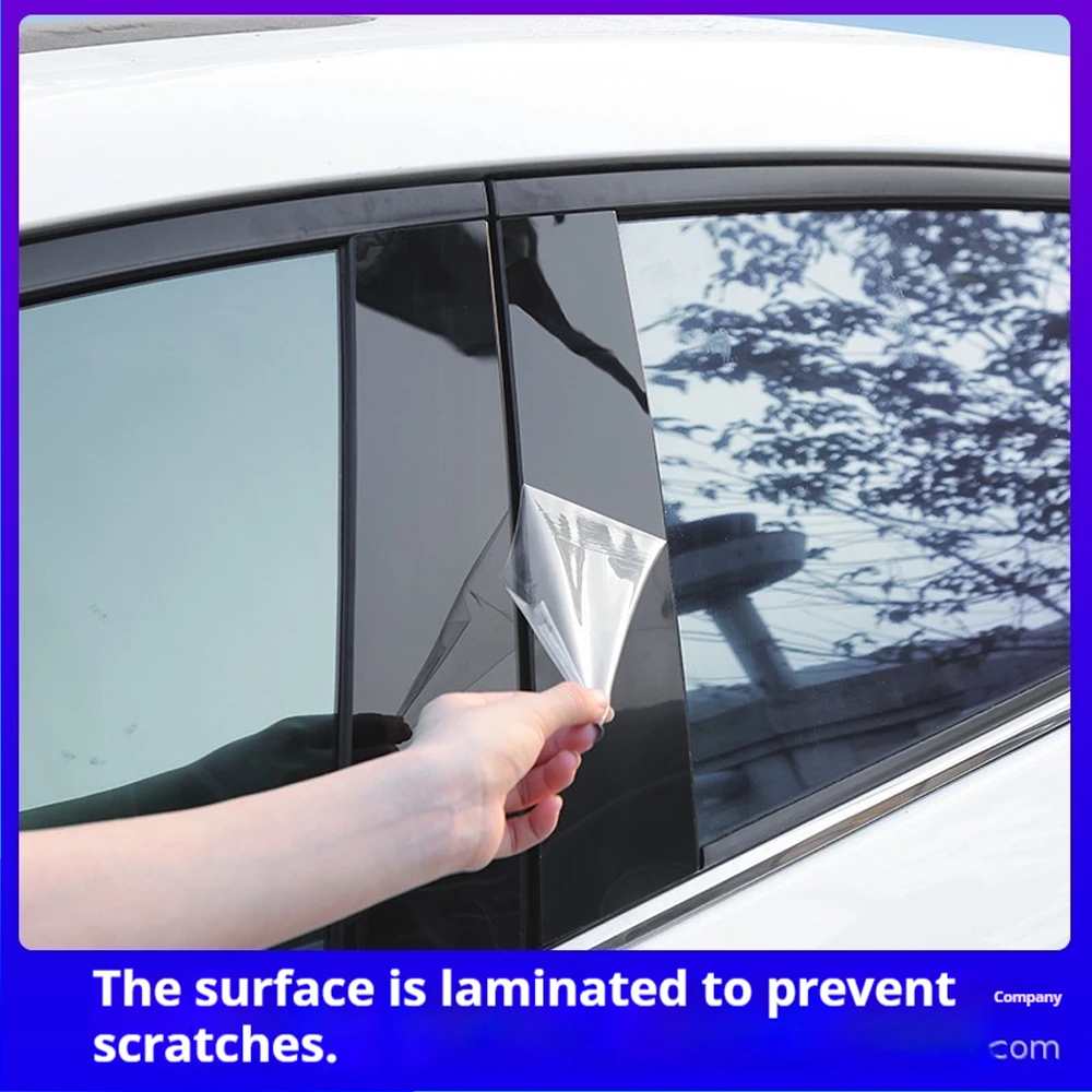 Para Honda CR-V 2007-2024 2018 2019 2020 2021 6 uds cubiertas embellecedoras de ventana película central columna B C Pilar postes pegatina accesorios de coche