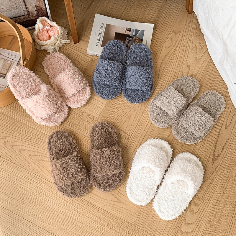 

Детские хлопковые тапочки, осенне-зимние новые домашние тапочки цвета хаки для отдыха, теплая обувь для мальчиков и девочек, розовые мягкие детские меховые тапочки для детей 3-18 лет