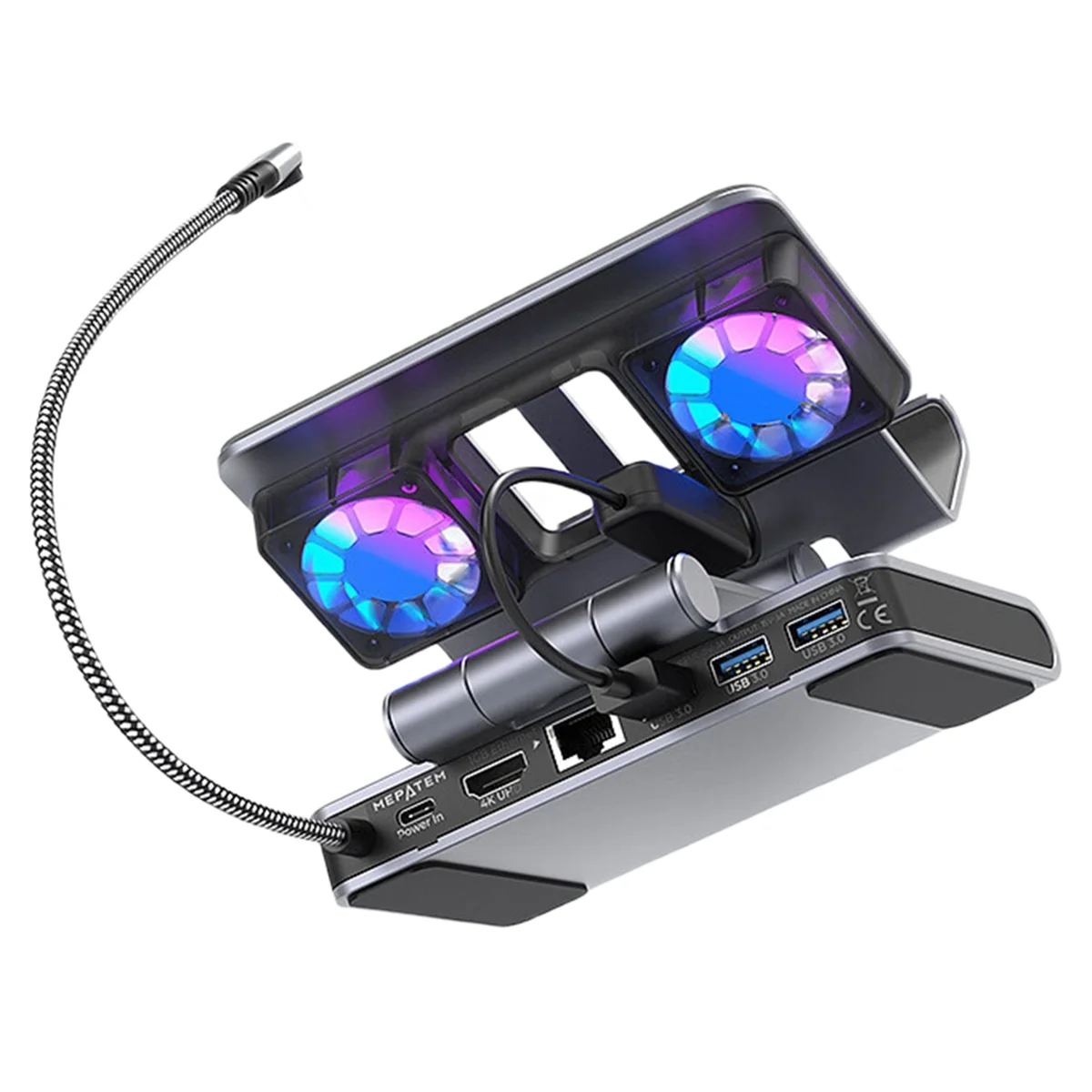 2025+ محطة إرساء للمراوح 6 في 1 لـ / Ally X/Legion Go/ Claw قاعدة حامل قابلة للتعديل مع 4k