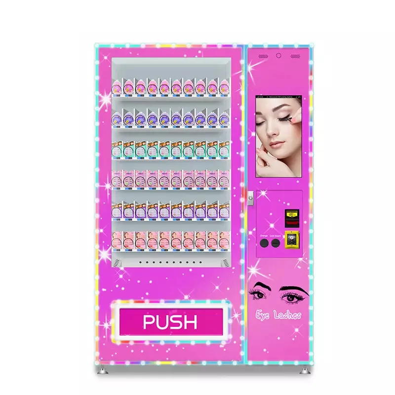 Custom Hair Cosmetics Vending Machines for Sale Facial Masks Lipstick Jewelry Lash Toys Makeup Gumball Combo Vending Machine