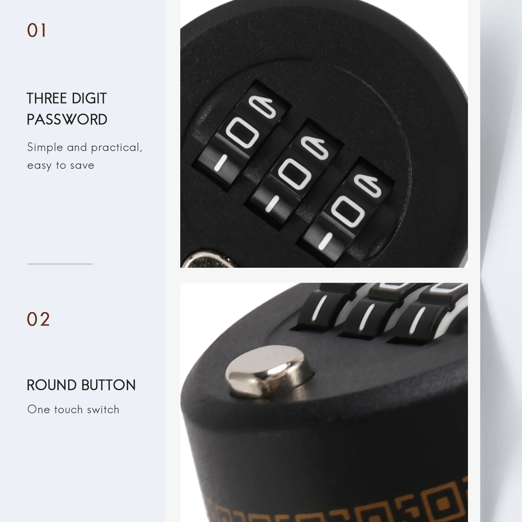 ●Plastic Bottle Password Lock Combination Lock Wine Stopper Vacuum Preservation For Furniture Hardware Lock Keeps Alcohol & Booz