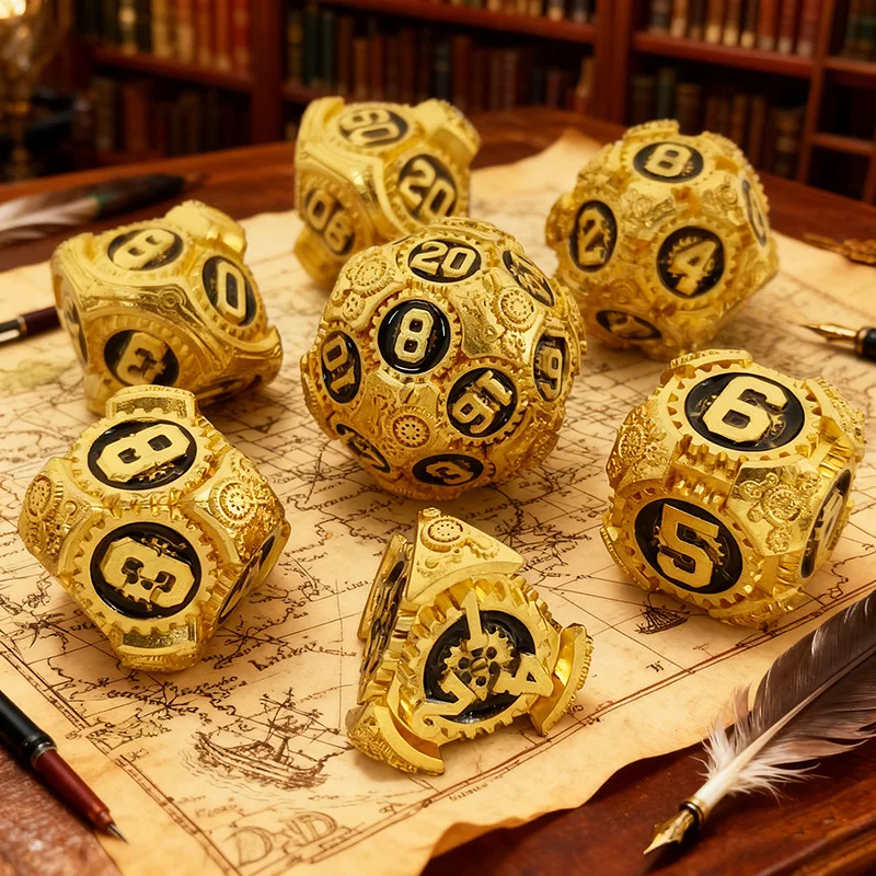 set-di-dadi-poliedrici-in-metallo-dorato-stile-steampunk-con-design-cavo-per-dungeons-dragons-coc-trpg-e-giochi-di-ruolo-da-tavolo