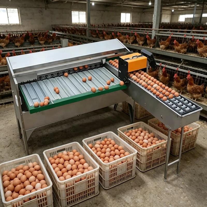 Egg Grading and Sorting Machine Integrated Cleaning Module Custom Build for Egg Processing Factory Customized