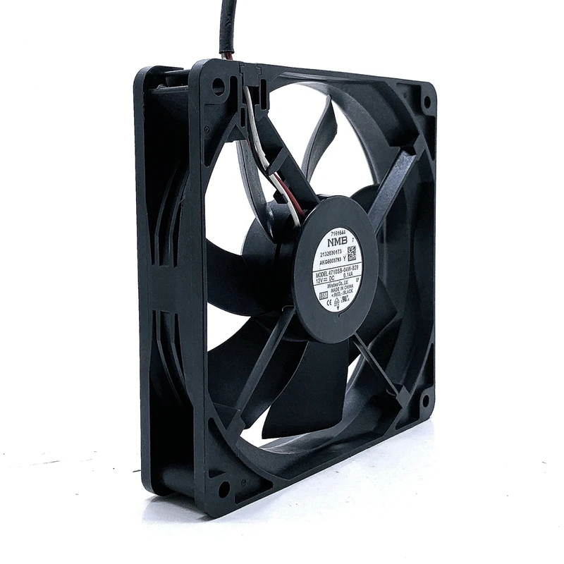 

Mute 120mm 12cm Cooling Fan for NMB 12025 DC 12V 4710SB-04W-B29 120X120X25mm Dual Ball Bearing Server Inverter Cooler