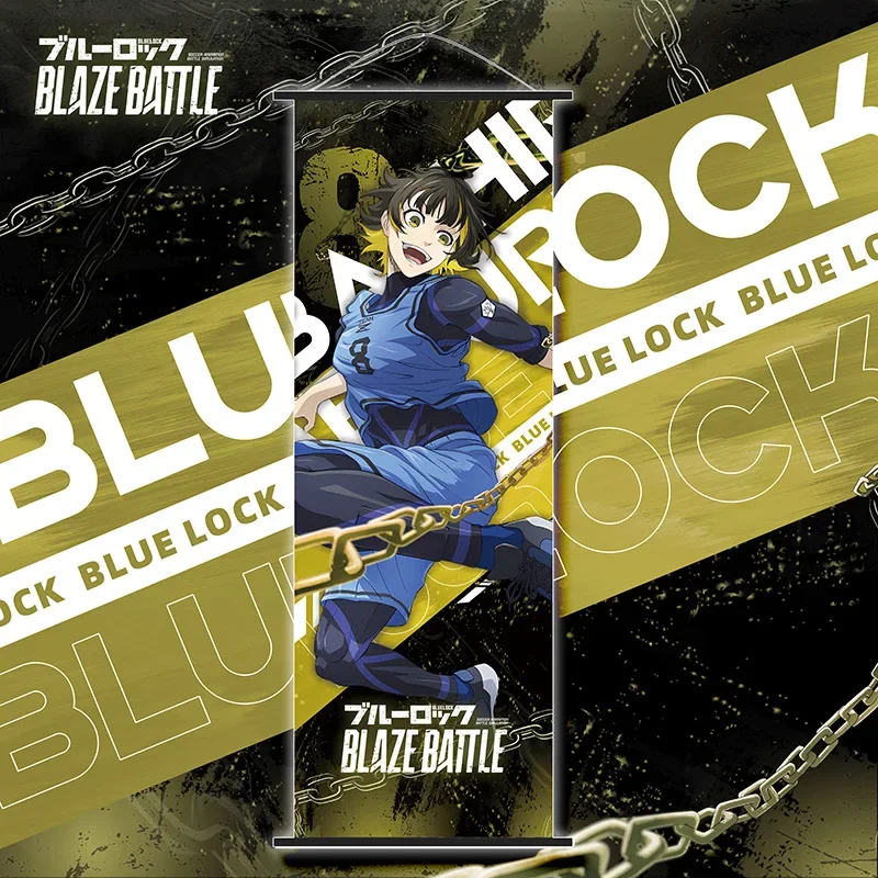 BLUE LOCK Wandrolle Lange Rolle Tapete Cartoon Bachira Meguru Poster Anime-Merchandise Urlaubsgeschenk Trendiges Sammlerstück