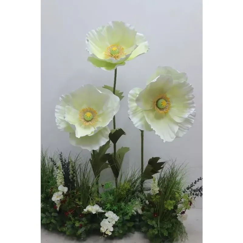 Large Combination Guide Foam Flower Paper Art Outdoor Artificial Flowers Wedding Window Display Handmade Decorative Ornaments