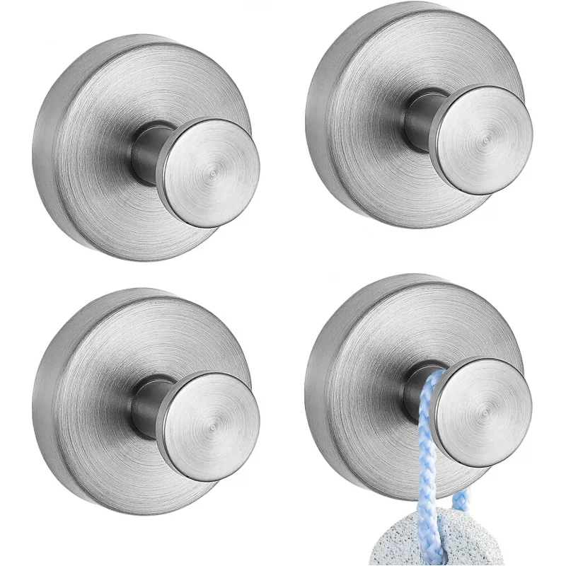 خطافات شفط للاستحمام، كوب فضي مطور بدون مثقاب، حمامات منشفة قابلة للإزالة مقاومة للماء