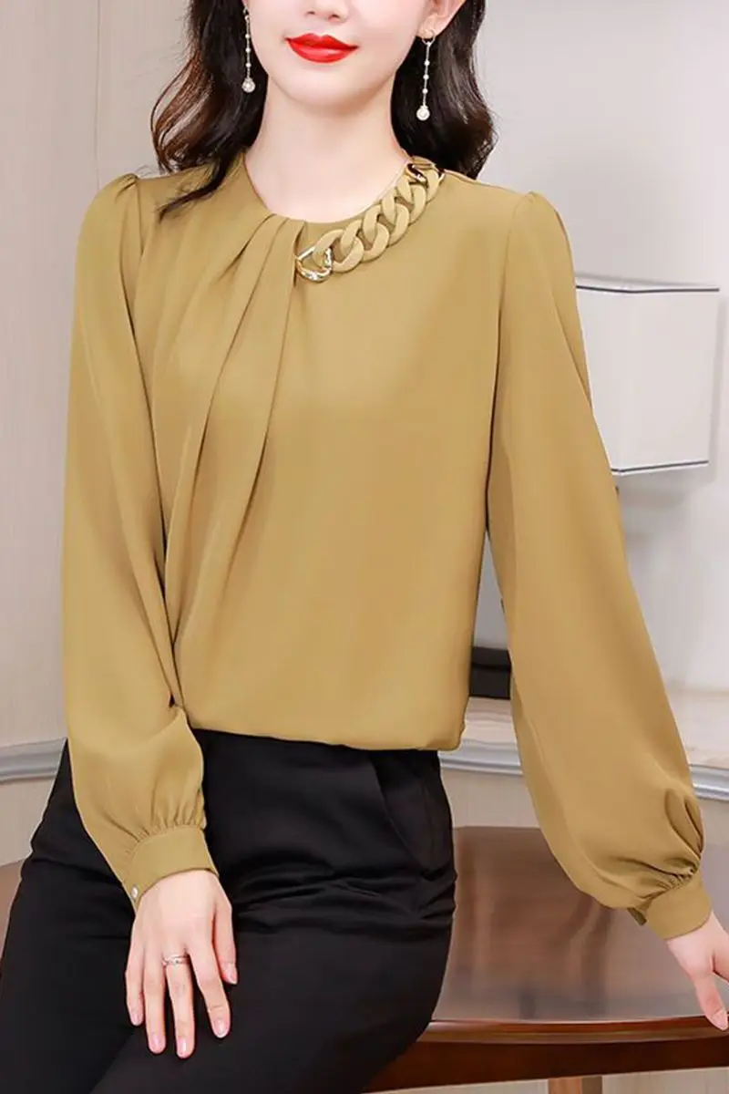 Fashion Youthful Versatile Stylish Blouse Women Elegant Top