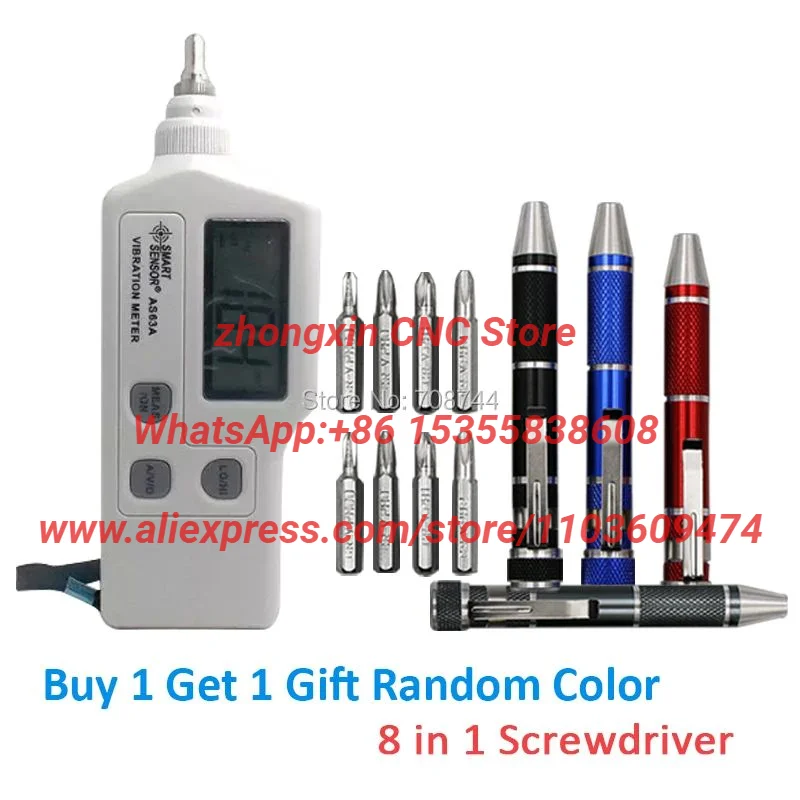 Smart Sensor AS63A Portable Vibration Meter Vibration Pen Vibration Analyzer