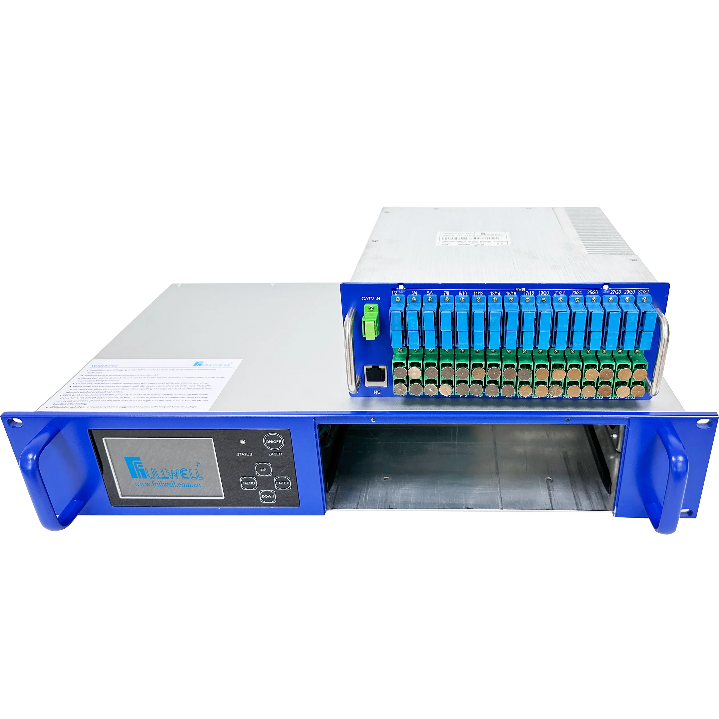 FTTH EDFA Amplifier 10G XGS-PON GPON WDM EDFA 8/16/32/64 Port 1550nm Optical Amplifier