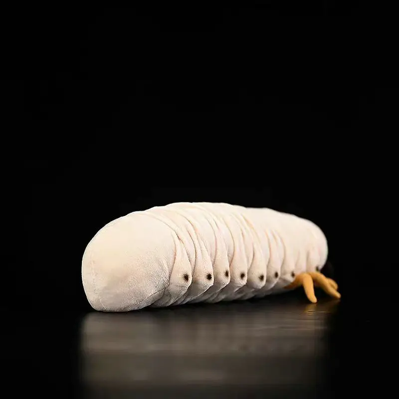 Grub Plush Toy High Fidelity Mealworm Plushie Maggot Lifelike Stuffed Animals Simulation Chicken Worm Doll Kawai Gifts