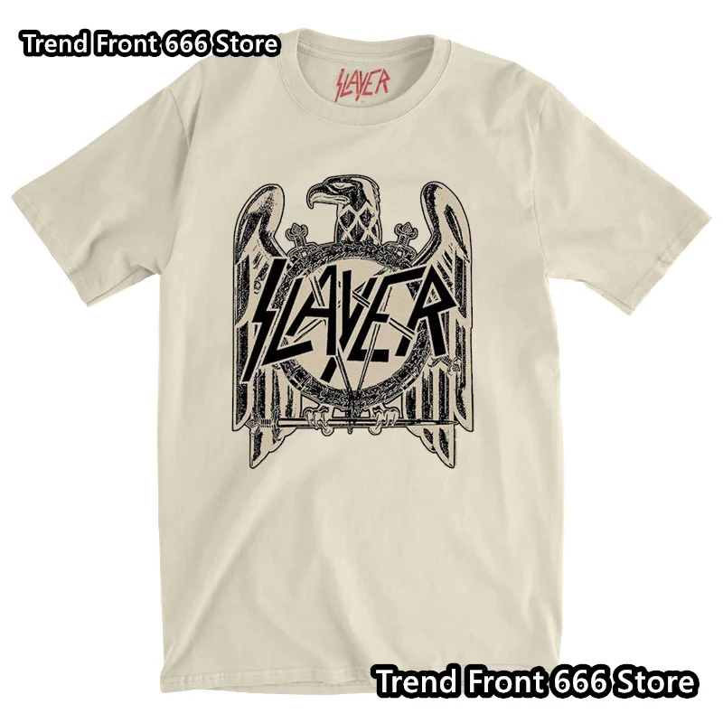 Summer Cotton Slayer Rock Band Trend Men And Children Size Tshirts Kids Short Sleeve Crewneck Punk Tops Men Clothing