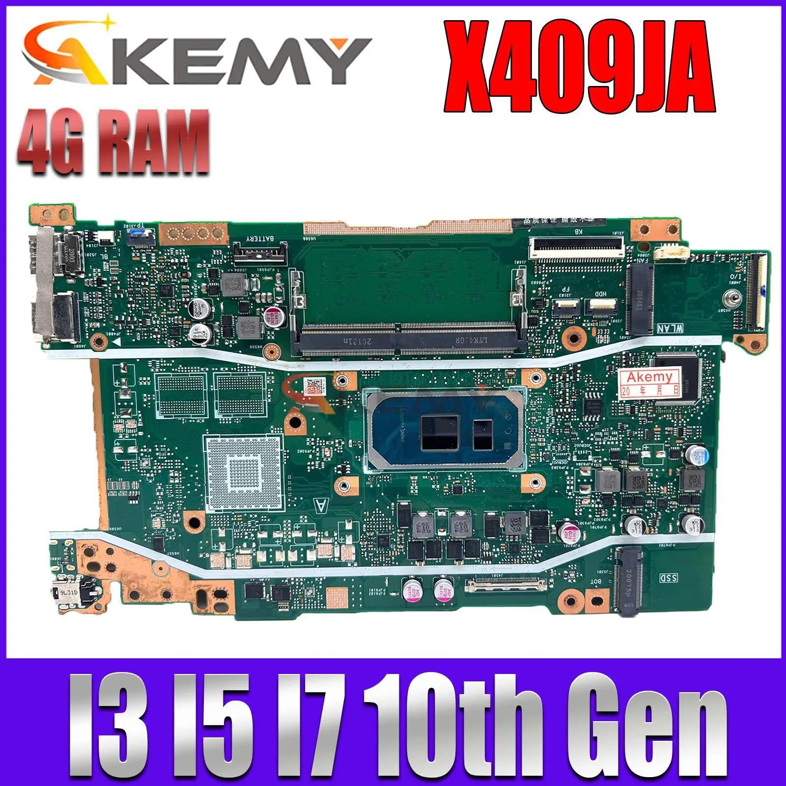 

X409J Mainboard P1510CJA X409JA X509JA X409JP X509JP X409JB X509JB R409J A409J F409J A509J F509J Laptop Motherboard I3 I5 I7 4GB