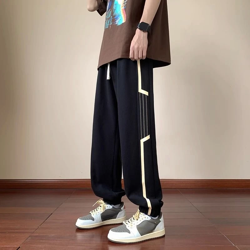 

Men's Sweatpants Harem Wide Leg Male Sports Pants Striped Young Designer Sport Tracksuit Bottoms Slacks Comfortable Stylish Y2k