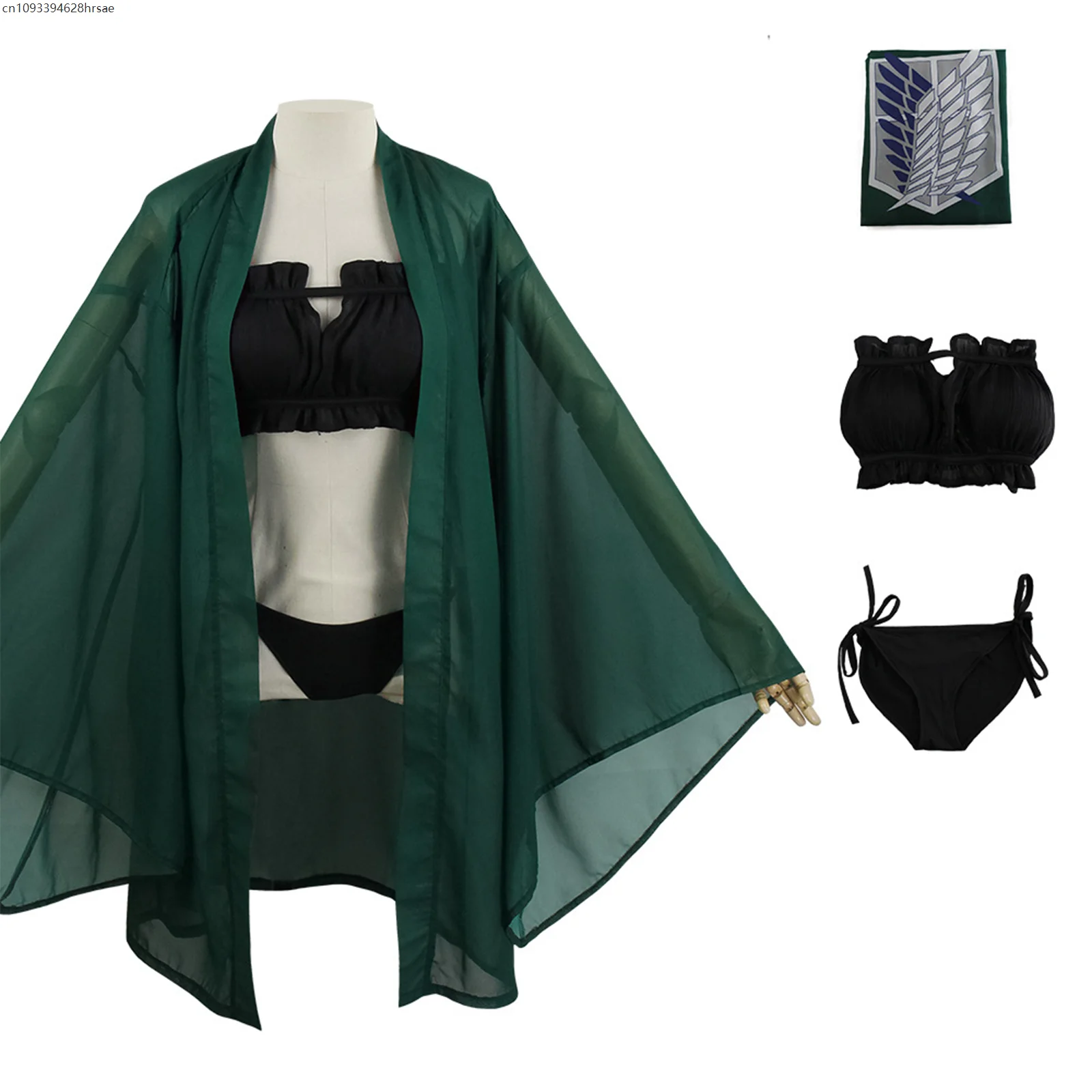 

Cosplay Summer Bikini Cover Up Women Sexy Chiffon Robe Pleated Bandeau Swimsuit Halloween 2025