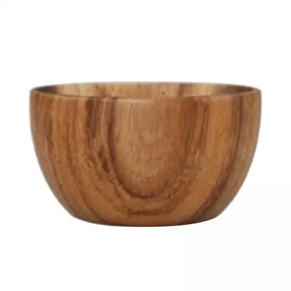 Wooden Kitchen Salad Bowl Large Size Dinner Party Bowl Rustic Houseware for Food Serving and Snacks