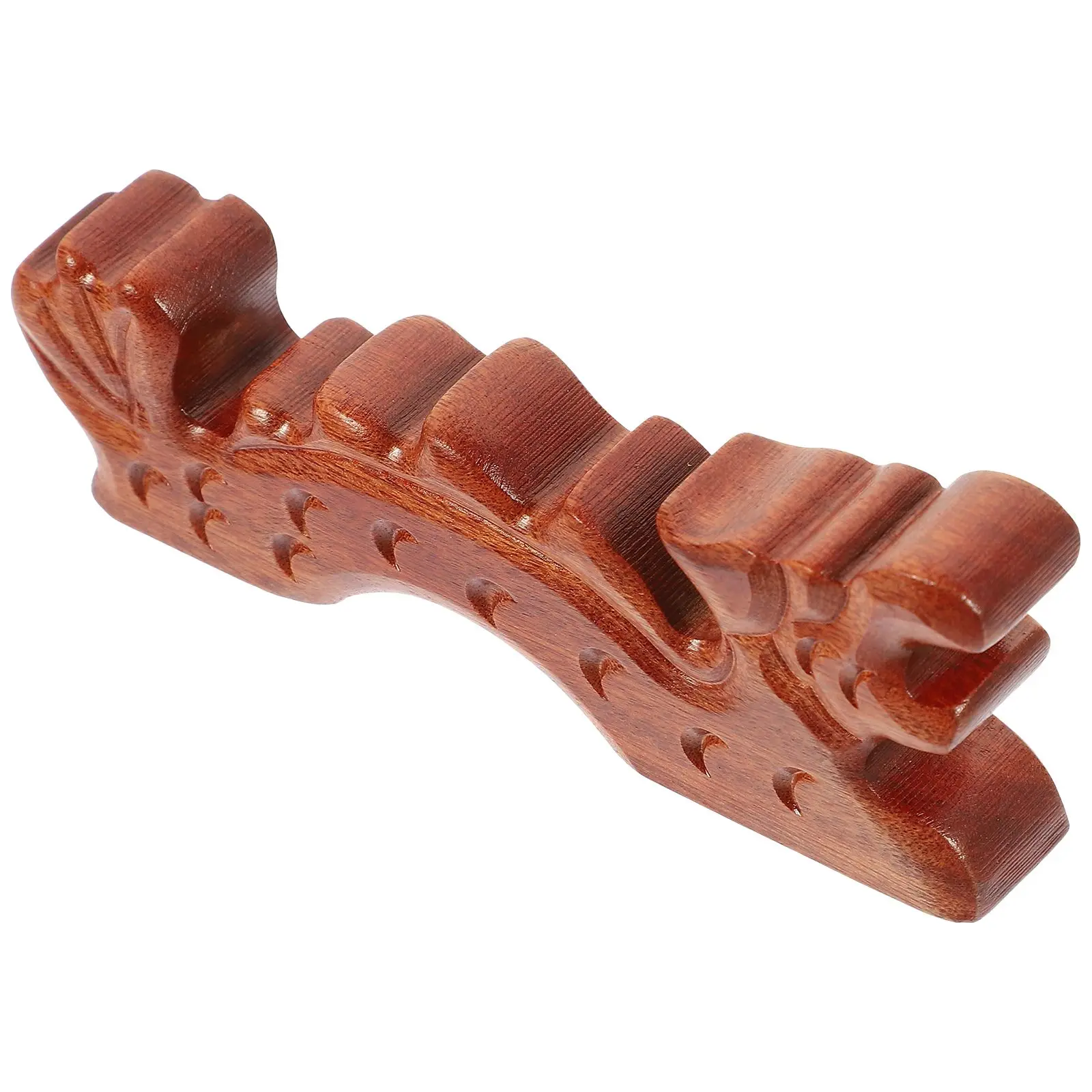 Chinese Calligraphy Holder Wood Pen Rest Retro Desk Accessory Black Catalpa Practical Brush Rack Home Office Decor Writing Brush